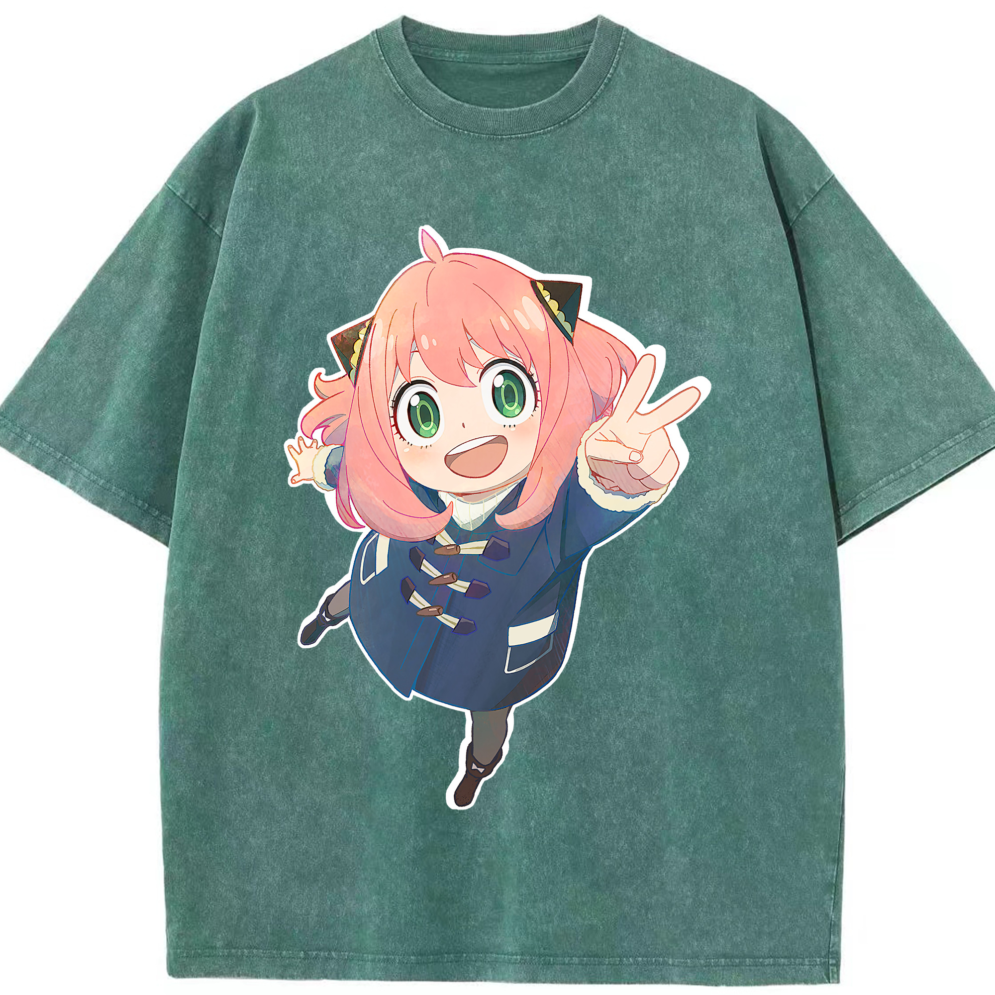 （画像用） SPY×FAMILY间谍家家酒 綿100% ヴィンテージ風 半袖Tシャツ（フロントプリント）